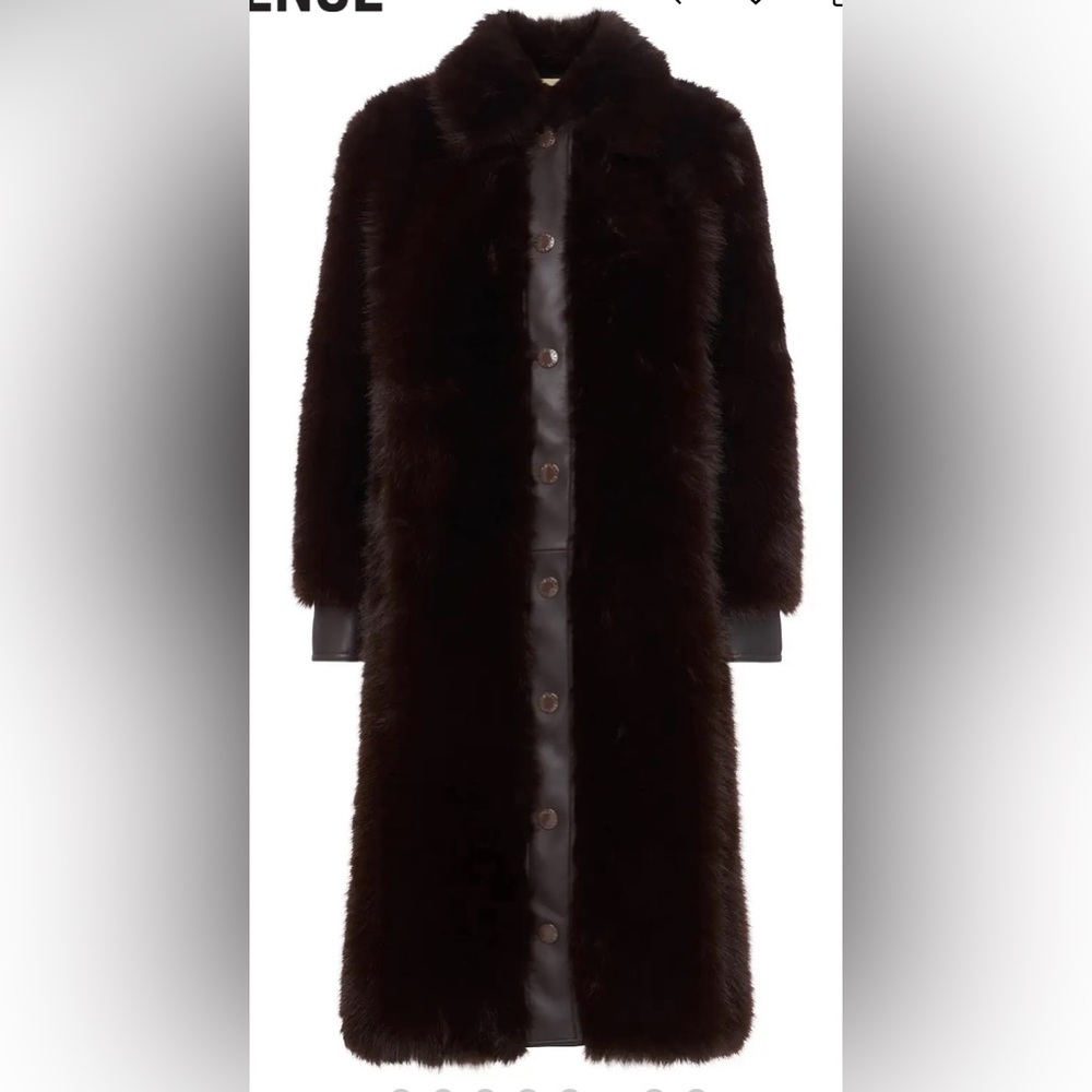 L'AGENCE Dark Brown Teddy Jacket